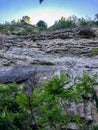 Rocky cliffs by lower gorge in Niagara, New York