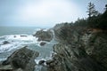 Rocky Cliffs on the Pacific Coast Royalty Free Stock Photo