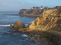 The Rocky Cliffs of Point Vicente in California Royalty Free Stock Photo