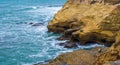 Rocky cliffs with seabirds in San Diego Royalty Free Stock Photo