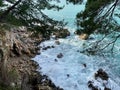 Rocky coast of the Adriatic Sea in the town of Ratac Royalty Free Stock Photo