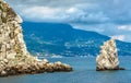 Rocky coast in the Black Sea, Crimea Royalty Free Stock Photo