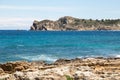 Rocky coast in Cala Blanca Javea Alicante Spain