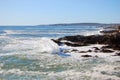 Rocky Coast at Casco Bay near Portland, Maine, USA Royalty Free Stock Photo