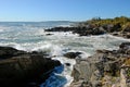 Rocky Coast at Casco Bay near Portland, Maine, USA Royalty Free Stock Photo