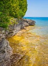 Rocky Coast at Cave Point Royalty Free Stock Photo