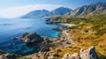 Rocky coast of Dalan and Voge hiking area. Amazing summer seascape of Adriatic sea.