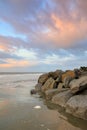 Rocky Coast Folly Beach South Carolina Royalty Free Stock Photo