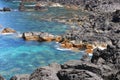 Rocky coast of Graciosa island Royalty Free Stock Photo