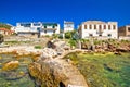 Rocky coast of Komiza on Vis island Royalty Free Stock Photo