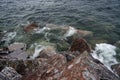 Rocky coast of Lake Superior in the Provincial Park, Ontario, Canada Royalty Free Stock Photo