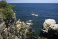 A rocky coast line. Bornholm, Denmark. Royalty Free Stock Photo