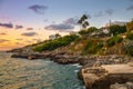 Rocky coast of the Spanish island of Mallorca.