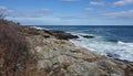 Rocky Coast mammoth rocks ocean geologic with sky Royalty Free Stock Photo