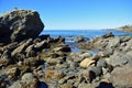 Rocky coast at Moss Street Cove, Laguna Beach, California Royalty Free Stock Photo