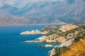 Rocky coast near Agios Nikolaos on Crete Royalty Free Stock Photo