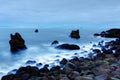 Rocky coast near Reykjanes, Iceland Royalty Free Stock Photo