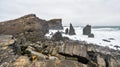 Rocky coast near Reykjanes, Iceland Royalty Free Stock Photo