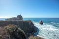 Rocky coast at Pacific Valley beach on the Big Sur central California coastline USA Royalty Free Stock Photo