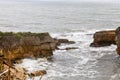 Rocky coast. Pancake Rocks. Paparoa national park, South Island, New Zealand Royalty Free Stock Photo