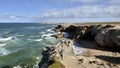 Rocky coast at Quiberon peninsula in France