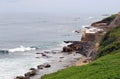 Rocky Coast and Sentry Box Fort in Old San Juan Puerto Rico Royalty Free Stock Photo