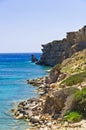 Rocky coast at south part of Crete island