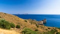 Rocky coast at south side of Crete island