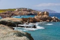 Rocky coast on the south side of the island of Ios. Greece Royalty Free Stock Photo