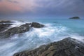 Rocky coast sunrise