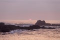 Rocky coast sunset Royalty Free Stock Photo