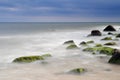Rocky coastline Baltic Sea. Royalty Free Stock Photo