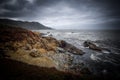 The Rocky Coastline of Big Sur under Moody Skies - California, USA Royalty Free Stock Photo