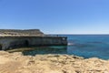 Rocky coastline , Cape Greco on Cyprus Royalty Free Stock Photo