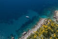 Rocky coastline, Capri island (Italy) Royalty Free Stock Photo