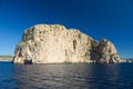 Rock and cliff in blue sea