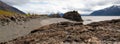 Rocky coastline gravel beach on the Turnagain Arm near Anchorage Alaska USA Royalty Free Stock Photo