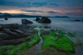 Rocky Coastline Vung Lam Bay Vietnam Royalty Free Stock Photo