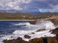 Rocky coastline at Lozari beach, Corsica