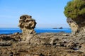 Rocky coastline near Crescent Bay, Laguna Beach, California.