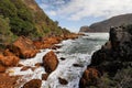 Rocky coastline near the Knysna Heads, South Africa Royalty Free Stock Photo