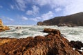 Rocky coastline near the Knysna Heads, South Africa Royalty Free Stock Photo