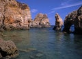 Rocky coastline, Ponta da Piedade, Portugal.