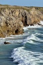 Rocky coastline of Quiberon in France Royalty Free Stock Photo