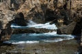 Blue hole and the collapsed Azure window. Gozo, Malta Royalty Free Stock Photo