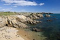 Rocky Coastline of South of Yeu Island Royalty Free Stock Photo