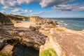 Rocky Cove and Beach at Rumbling Kern Royalty Free Stock Photo