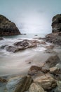 Rocky Cove, Porth Beach, North Cornwall Royalty Free Stock Photo