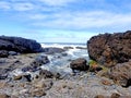 Rocky Cove and Tidepools at Neptune Beach Royalty Free Stock Photo