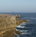 Rocky embankment at a cave A mouth of a devil Port